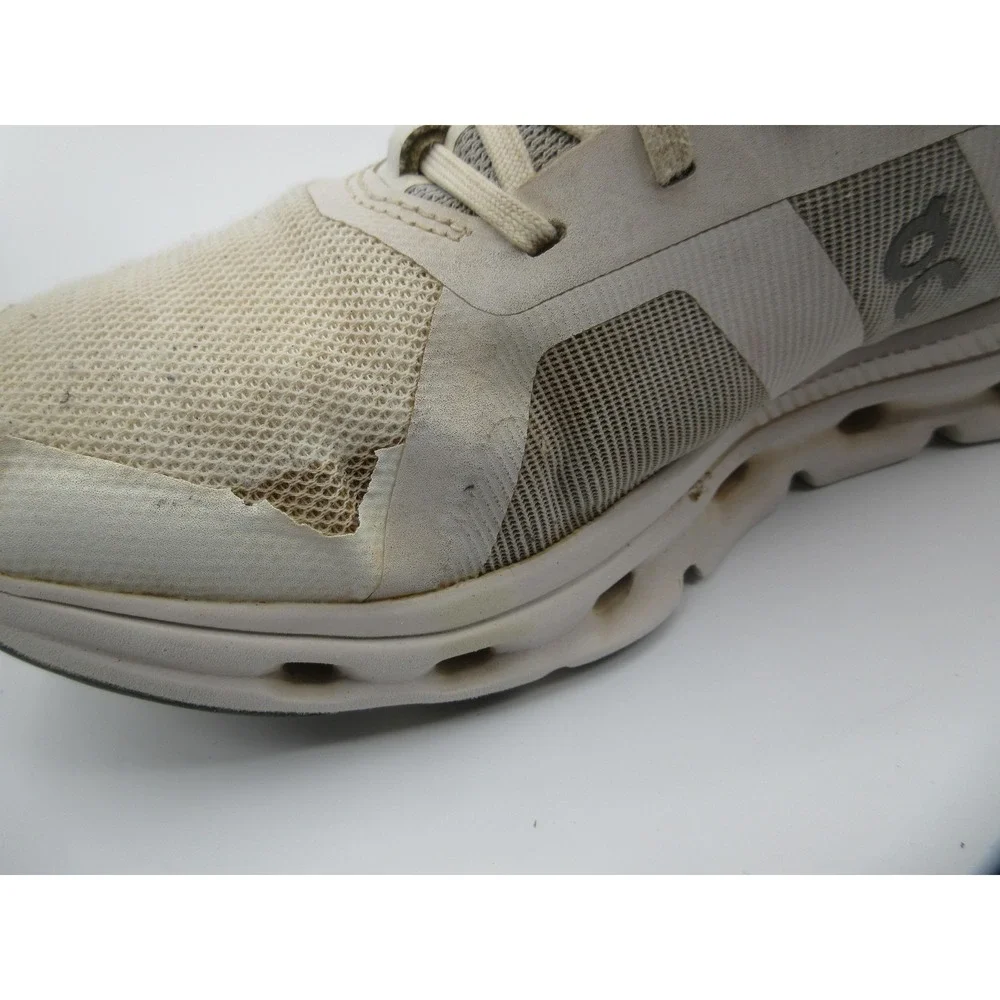 On Running Cloudrunner Shoes Womens Size 7.5 White Gray Road Swiss Engineering